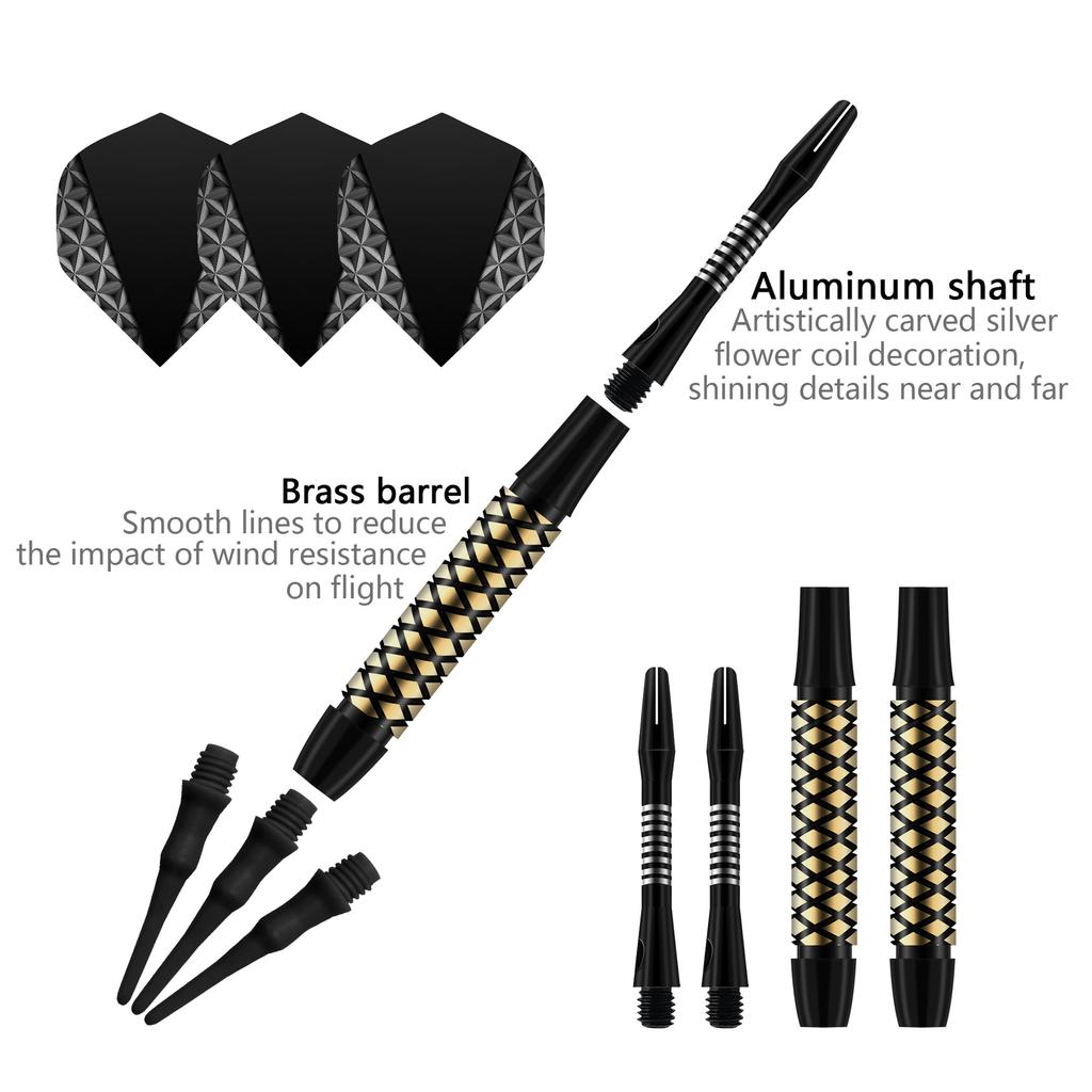 Soft Tip Darts Set Aluminum Shaft Professional Darts Plastic Tip Sets 2BA Replacement Tips