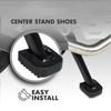 Black Motorcycle Stand Pad Kickstand Rubber Support Plate Outdoor Parking Motorbike Foot Side Stand Base Kickstand Holder Pad