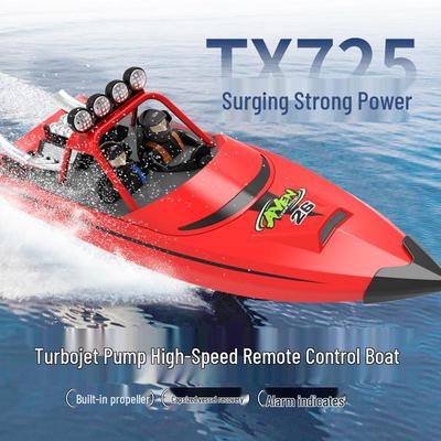 2.4G Wireless Remote Control Jet Speedboat with Flip Reset & Low Battery Warning