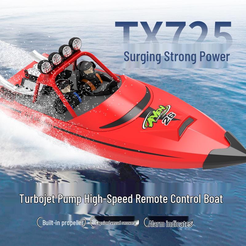 2.4G Wireless Remote Control Jet Speedboat with Flip Reset & Low Battery Warning
