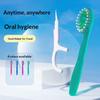 10Pcs 4 Flavors Explosive Bead Disposable Toothbrush Travel Toothbrush Set With Dental Floss Mini Toothbrush Separate Packaging
