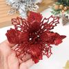 5/10Pcs Glitter Christmas Decorations Artifical Flowers Xmas Tree Garland Fake Flowers for Home Decor Navidad New Year Accessory