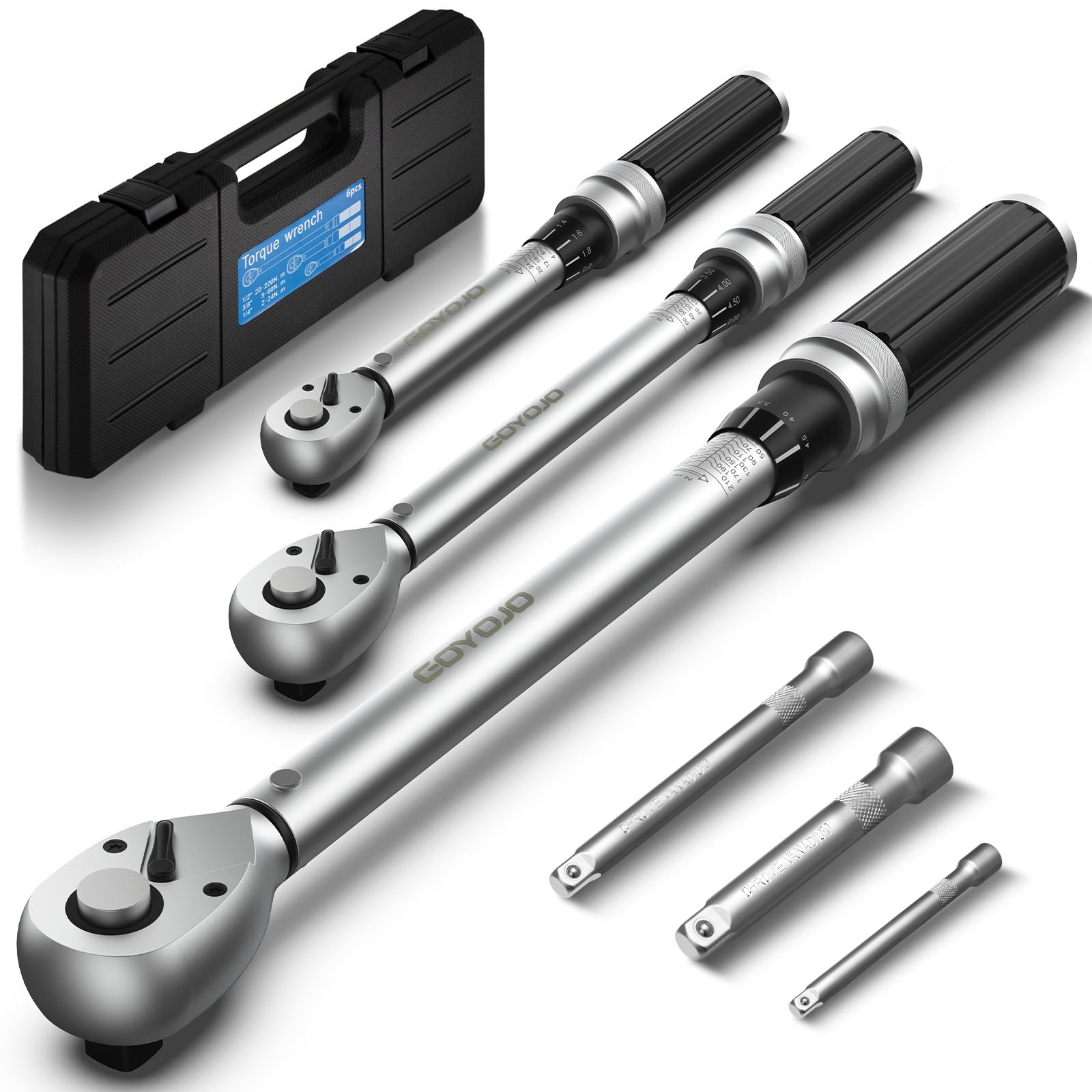 GOYOJO Preset Torque Wrench Set with and Torque Ranges of and Torque for and Machine Includes Calibration Japanese Instruction and Storage Case