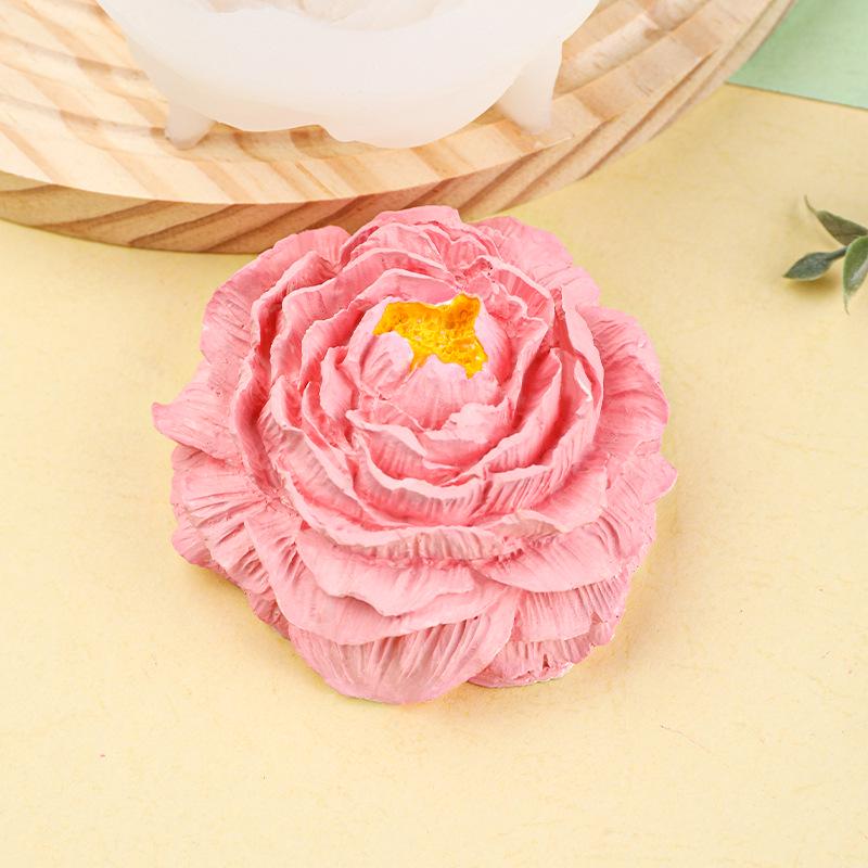 Peony Silicone Mold for Candles & Plaster