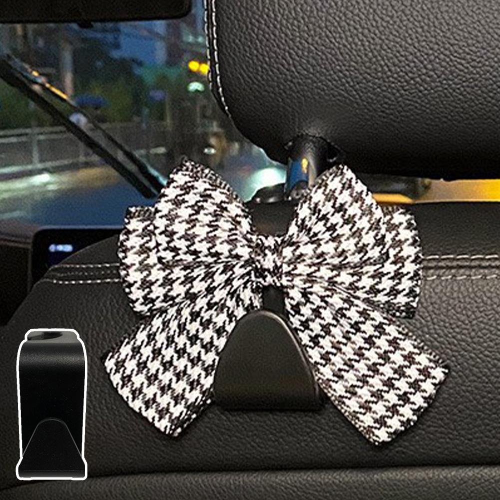 Car Hook Cartoon Cute Bow For Car Back Hook Sundries Cute Rear Placement Tool Interior Accessories B7j1