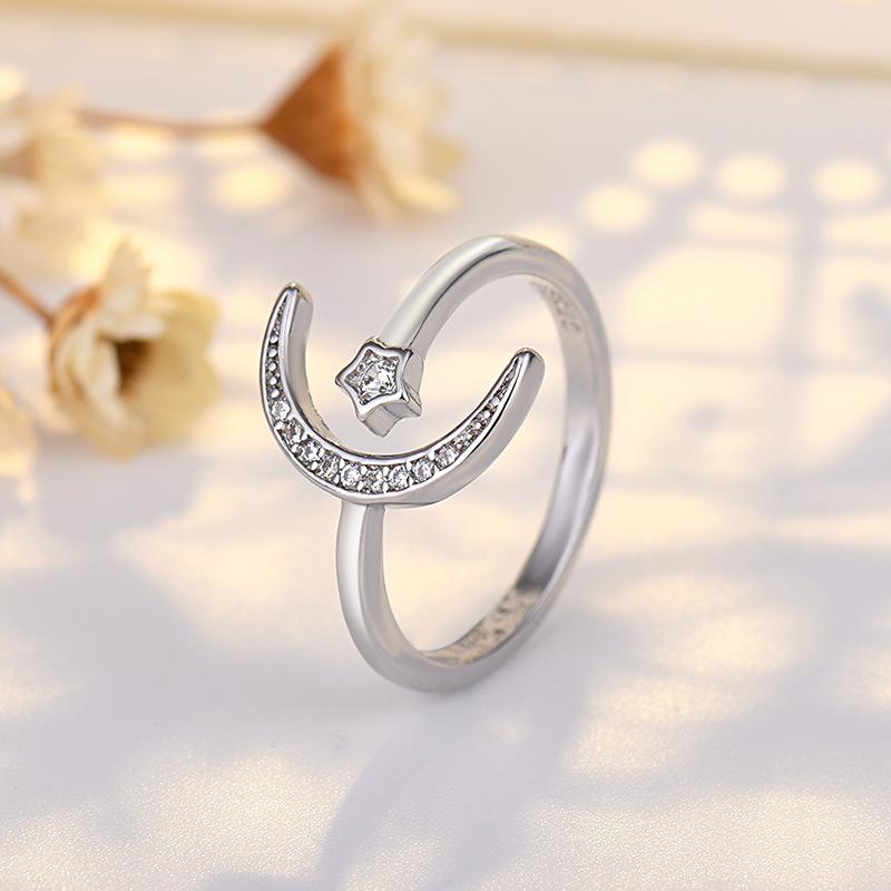 Simple Enamel Butterfly Ring Niche Girlfriend Temperament Star Pentagram Star Personalised Tide Jewelry Ring Retro Finger Ring