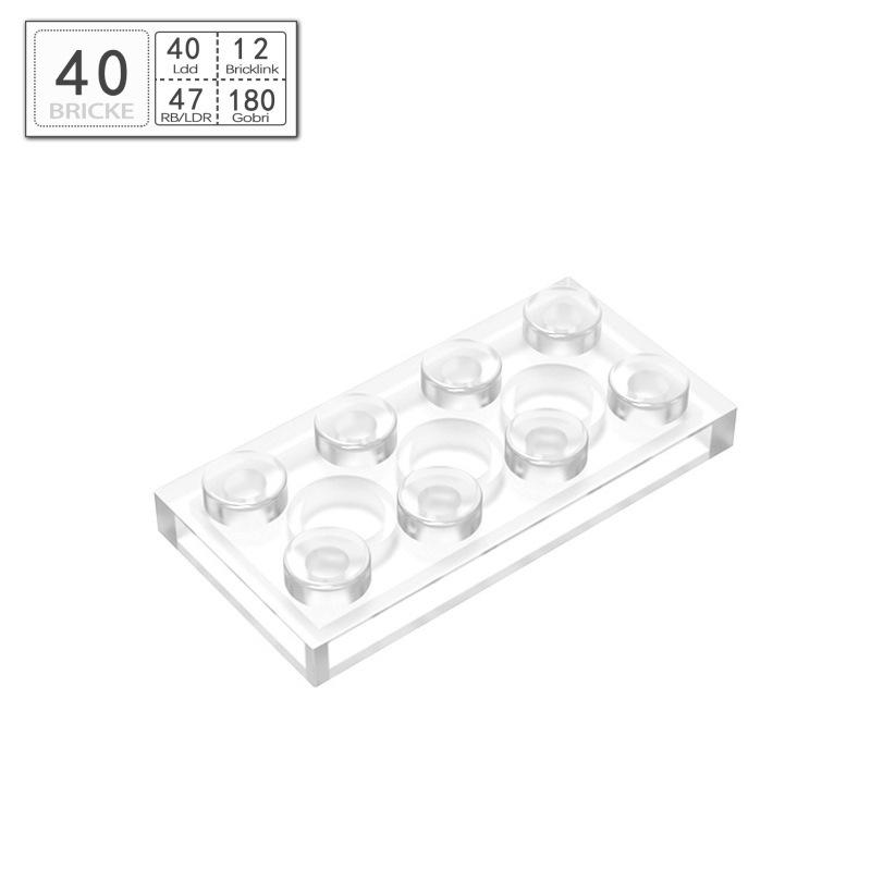 BRICKE 2x4 Compatible Building Plates for LEGO 3020 MOC Parts - Small Thin Bricks