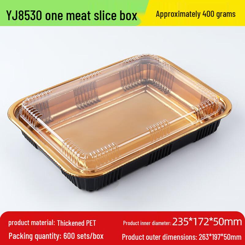 Disposable Golden Plastic Box for Lamb Slices