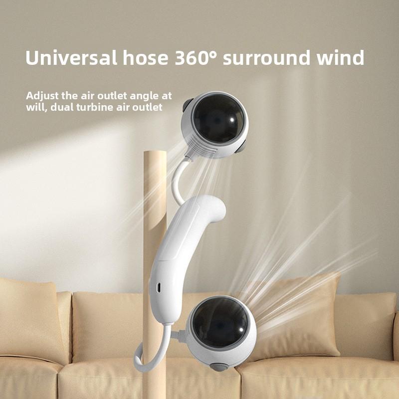Portable Neck Fan With 1200mah Battery Usb Rechargeable Personal Bladeless Fan For Travel