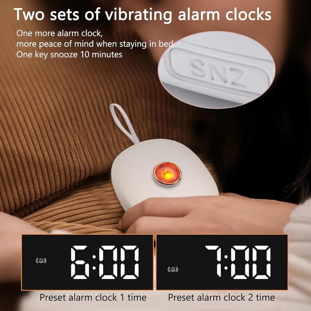 Vibrating Alert Digital Alarm Clock, Portable Travel Alarm Clock for Heavy Sleepers Vibrating Alarm Clock, Bed Shaker Alarm Clock Under Pillow