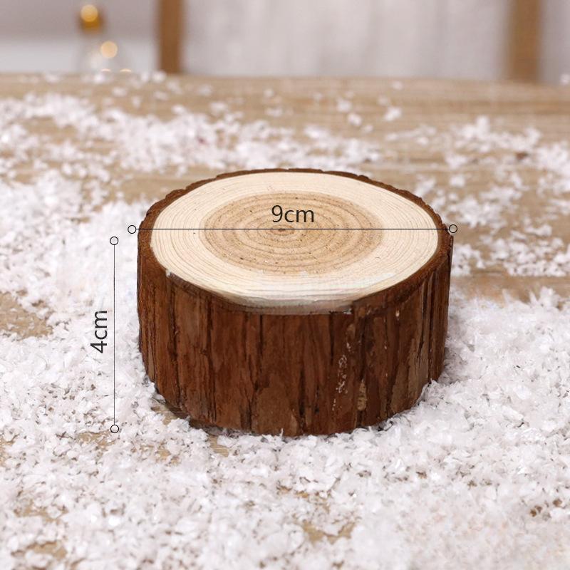 Feiertags-Tischschmuck Weihnachts-Atmosphärendekorationen Weihnachts-Holzhaus-Anhänger, die Licht aussenden können Kreatives Handwerk