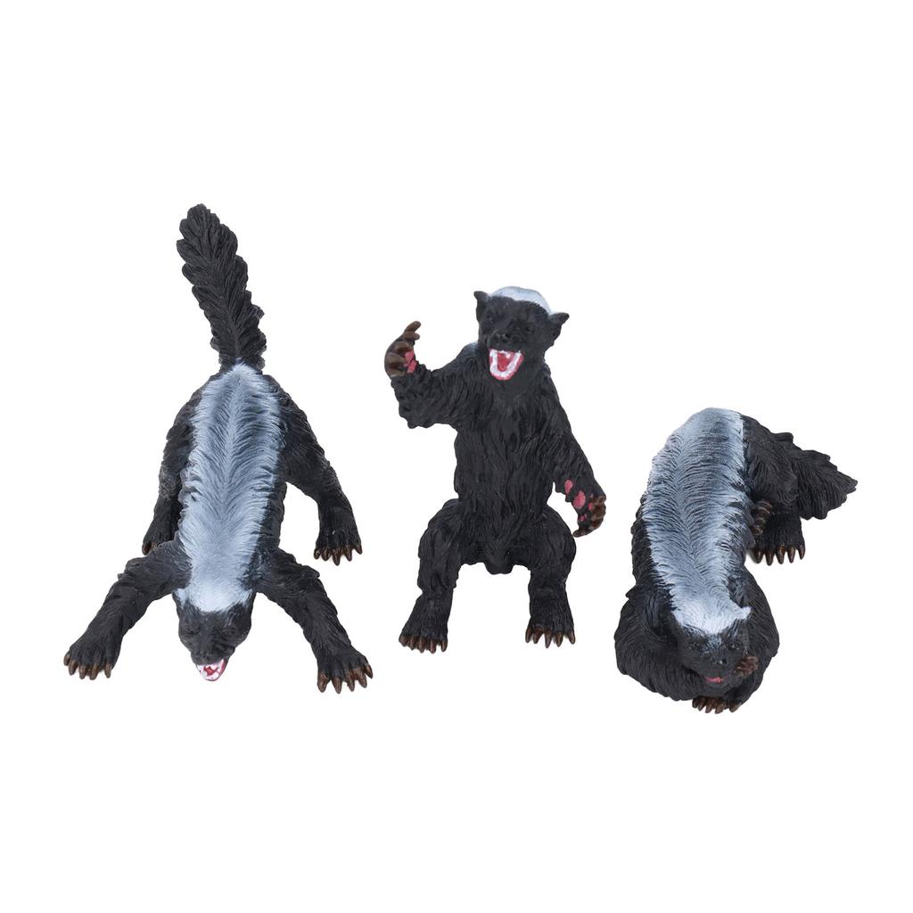Lifelike Wild Animal Figure Plastic Attacking Standing Prone Postures Ratel Figure Toy