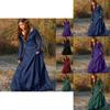 Elegant Women's Medieval Dress With Long Sleeves For Gothic Halloween Cosplay Events