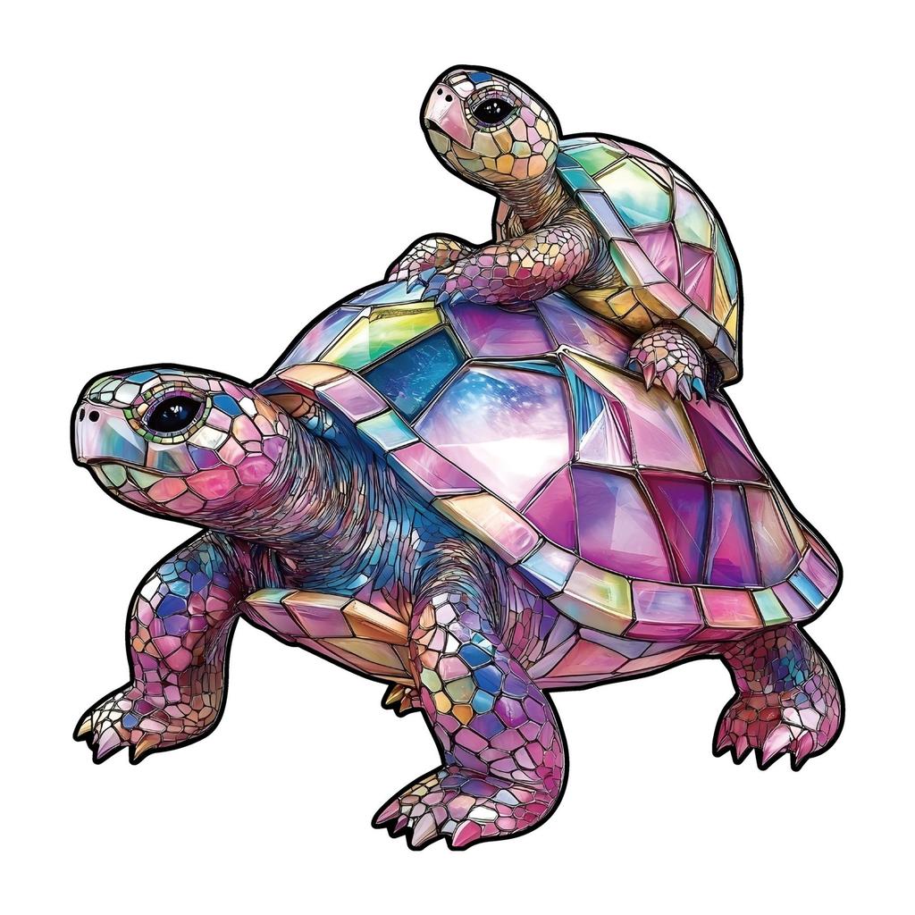 Grenzüberschreitendes unregelmäßiges Schildkröten-Holzpuzzle - Dekompressions-Geschenkspiel