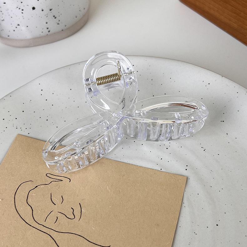 New Bow Sweet Acrylic Hair Claw Shark Clips Solid Color Grab Clip for Women Girls Elegant Hairpins Fashion Hair Accessories