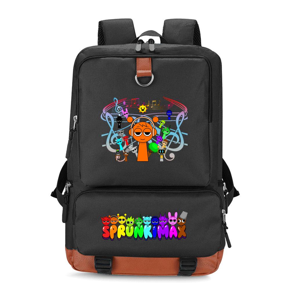 Srunki Backpack Multifunctional Large Capacity Business Backpack Lightweight Burden Reduction Primary and Secondary School Student Bag