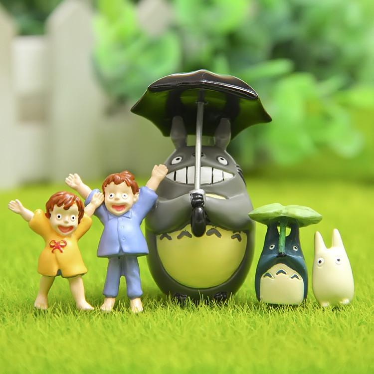 Totoro Umbrella Cute Blowing Horn Cat Pajama Girl Mini Model For Gardening Decor