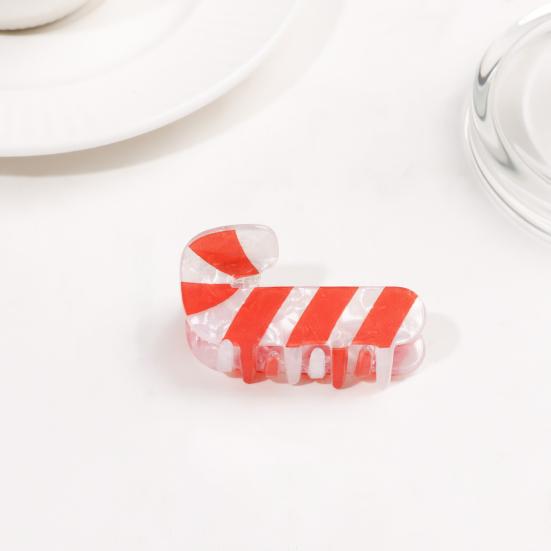 Strong Grip Hair Claw Christmas Themed Hair Clip Christmas Tree Gingerbread Man Snowflake Pattern