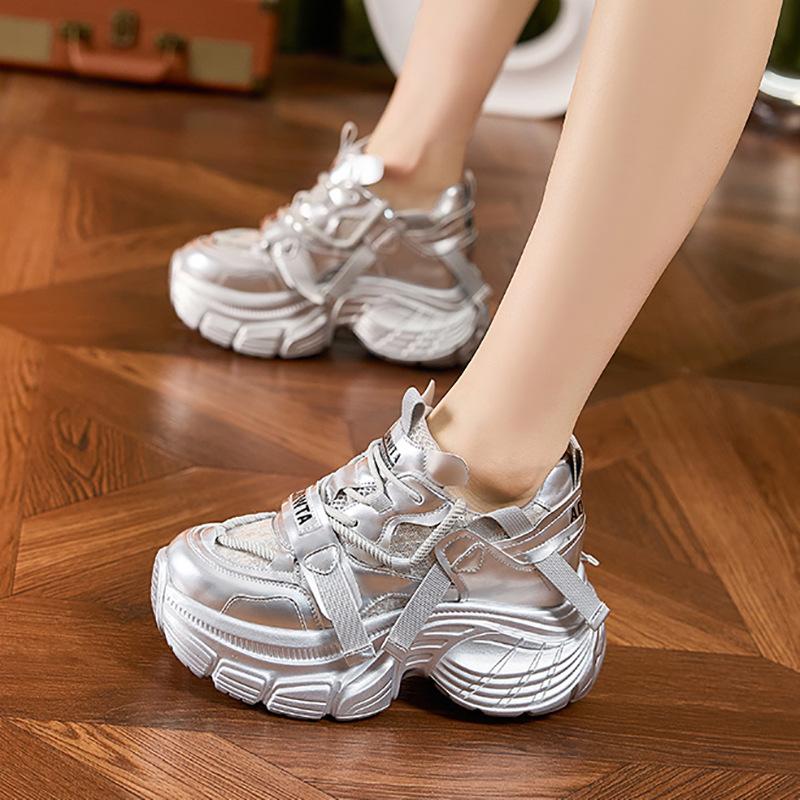 Dad Shoes Women's 2025 Summer New Versatile Tide Hollow Mesh Sports Casual Shoes Thick-soled Women's Shoes