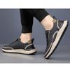 Thick Sole Walking Vulcanized Shoes Hard-Wearing Male Footwear Fashion Casual Shoes Genuine Leather Antiskid Sneakers Breathable