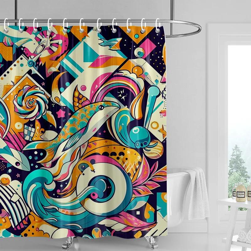 Domácí sprchové závěsy do koupelny voděodolná látka Moderní severský styl koupelnové závěsy sprchový závěs 180x200 240x180 aaaa