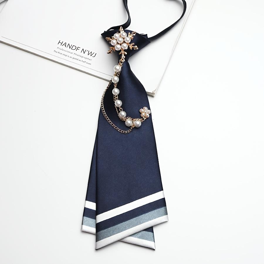 1Pc Of Beaded Tie With Double-Layered Design Suitable For Casual Street Style Personalized Parties  And Everyday Wear