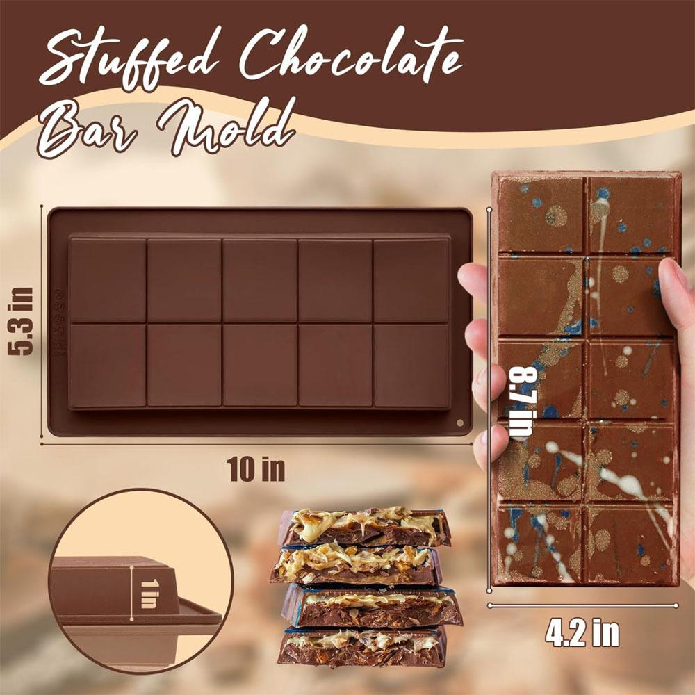 Multiple Styles Chocolate Mold Dubai Silicone Chocolate Bar Mold Cake Tools  Pistachio Candy Bar Mold for Filling Chocolate