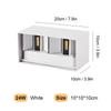 Aluminum LED Wall Lamp Outdoor Waterproof IP65 Interior Wall Light 12W24W Porch Garden Lights Living Room Street Stairs Lighting