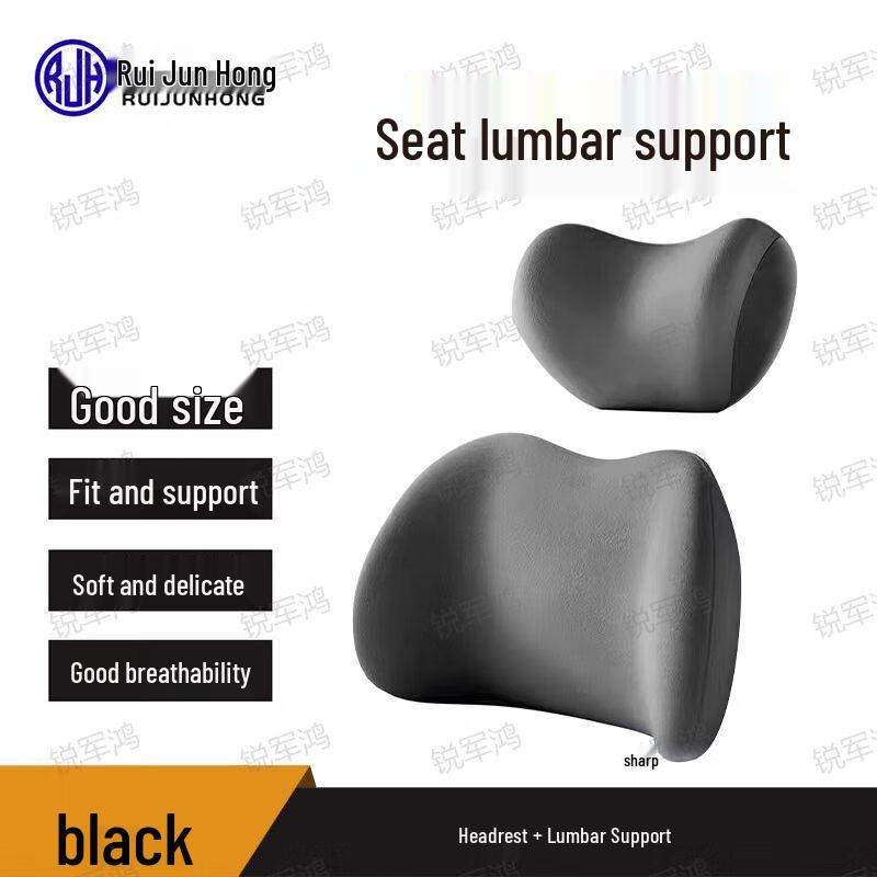 Memory Foam Car Headrest and Lumbar Support Set