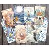 10.3*6cm The Healing Waves Tarot In The Ocean Theme Illustrated with Water Color and Natural Sea Water 78 Pcs Cards