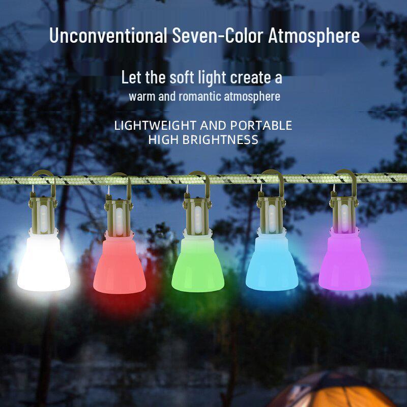 Mini Outdoor Camping String Lights with Hook – Perfect for Hiking, Decoration, Tent Atmosphere, and Flashlight Use