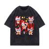Dandadan Turbo Granny Anime Graphic T Shirts High Street Fashion Trend Vintage Washed Tshirt Men Women Casual Cotton Tshirts