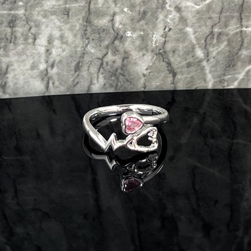 

2026 Pure Desire Wind Silver White Pink Butterfly Cat Sweet Pink Diamond Ring Female Cold Wind Light Luxury Niche Design Ring Resizable