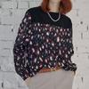 Leopard Pleated Round Neck Blouse Zd10qb600nh