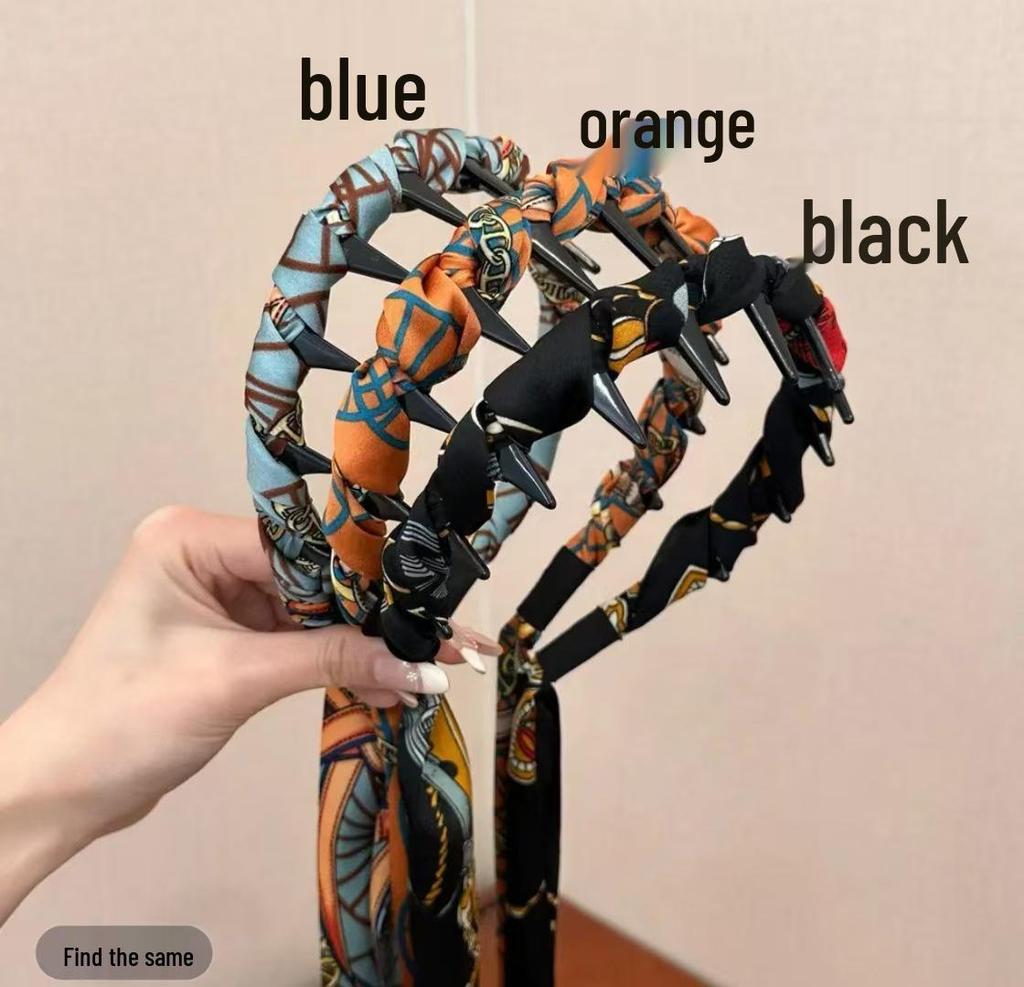 Retro Leopard Print Plush Headband - Non-Slip, Korean Style for Women, Perfect for Autumn and Winter Face Washing