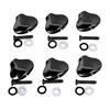 6 Pcs Guitar Machine Head Button Exquisite Fish Tail Shape Comfortable Grip Metal Tuning Peg Head Black