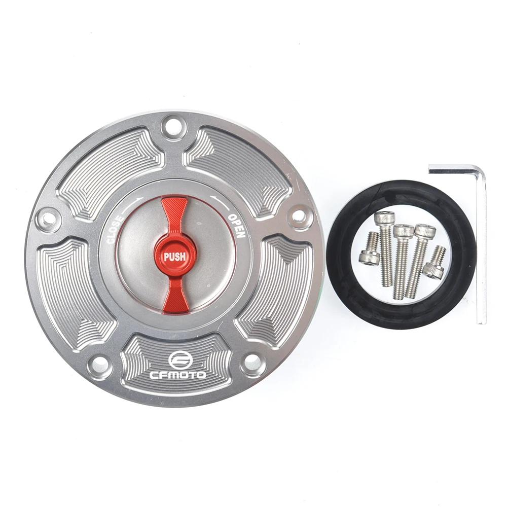For CFMOTO 800MT 650NK 400GT 400NK 450NK 250NK 450SR 250SR CNC Fuel Gas Tank Cap Cover Aluminum Keyless Motorcycle Accessories