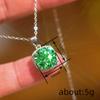 New Swinging And Graceful Jewelry Accessories For Attending Banquets, High-End Necklaces, Women'S Green Oval Zirconia