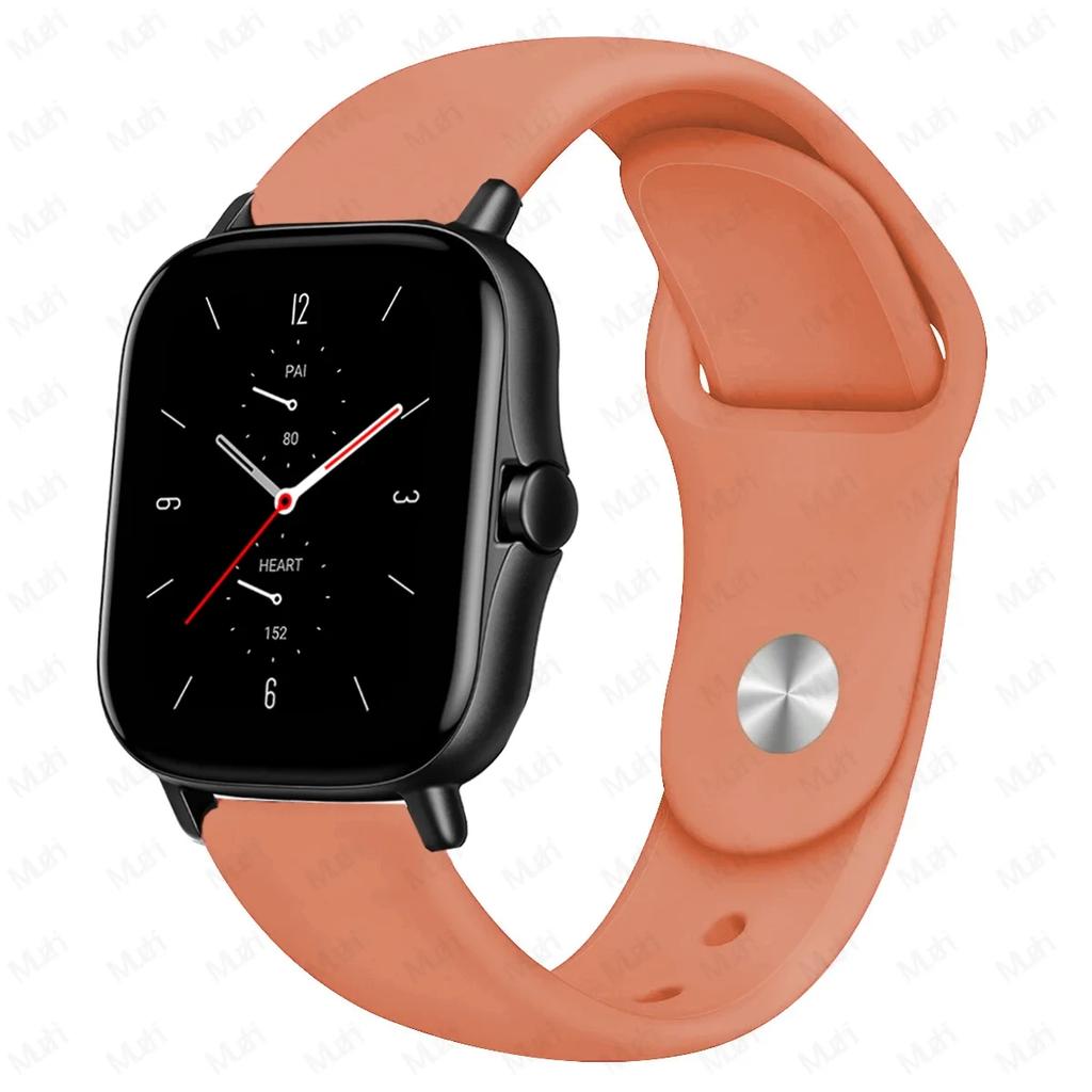 20mm/22mm Silicone Band For Amazfit GTS 4/3/2/2e/2 4 Mini GTR 4/2/3 Pro/47mm/stratos 3/2 Watch Bracelet Correa Amazfit Bip Strap