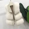 Giacca Gilet in Pelliccia Donna Inverno Coreano Gilet in Pelliccia Sintetica Gilet Corto in Pelliccia Gilet Femminile Senza Maniche