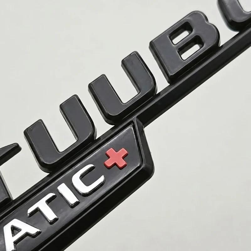 2Pcs TURBO 4MATIC+ Emblem for Mercedes Benz AMG W213 W205 W177 W167 A45S E63S GLE53 Fender Badge Logo Sticker Car Accessories