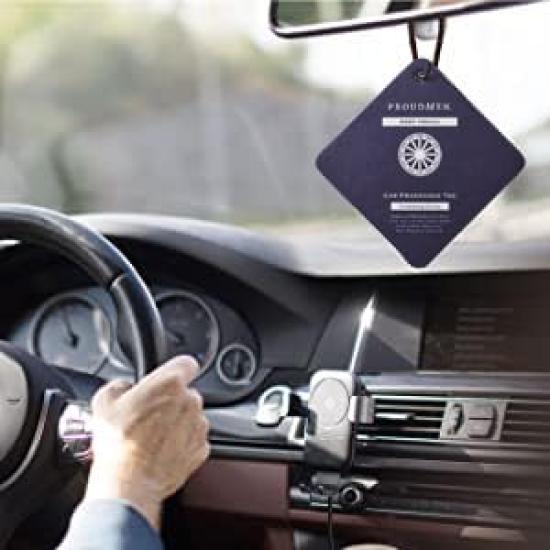 Bulk Proud Men Car Fragrance Set of 3 Citrus Hanging for Cars Purchase Tags, (Grooming Scent), Style,