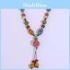 Fashionable Beaded Pendant Necklace With Metallic Accents For Women Office Wear