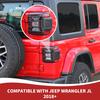 JL Tail Light Covers, ABS Rear Light Lamp Guards Trim Compatible with 2018-2024 Jeep Wrangler JL, Black (Fit for LED Light Version Without Frame)