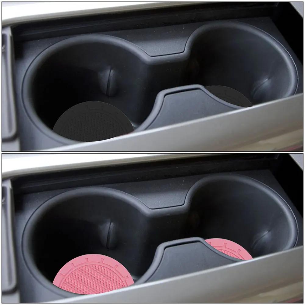 2PCS Car Cup Coasters Travel Cup Holder Universal Non-Slip Cup Holders Embedded In Ornaments Coaster Car Interior Accessories