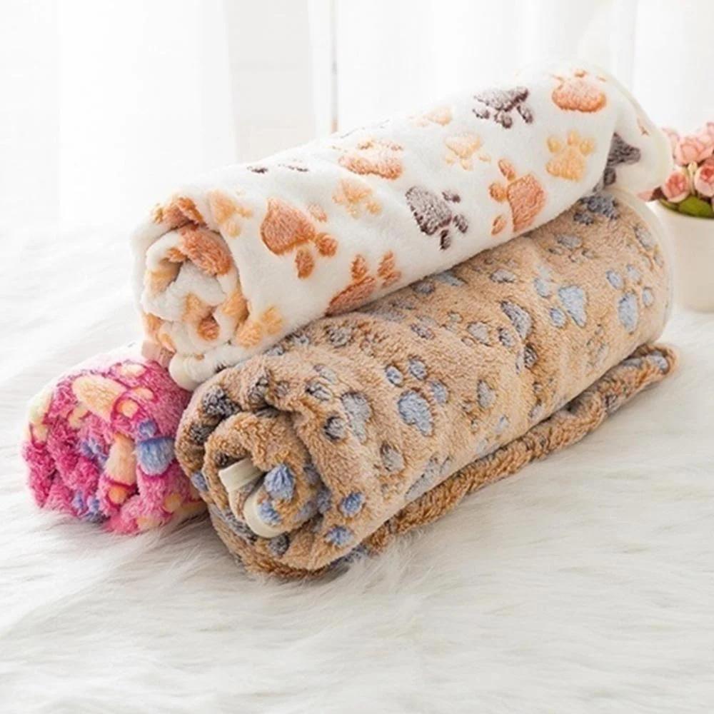 Warm Pet Blanket for Dogs and Cats Thick Winter Dog Bed Mat Soft Coral Fleece Kennel Pad Fall Cold Weather Pet Bedding Cushion
