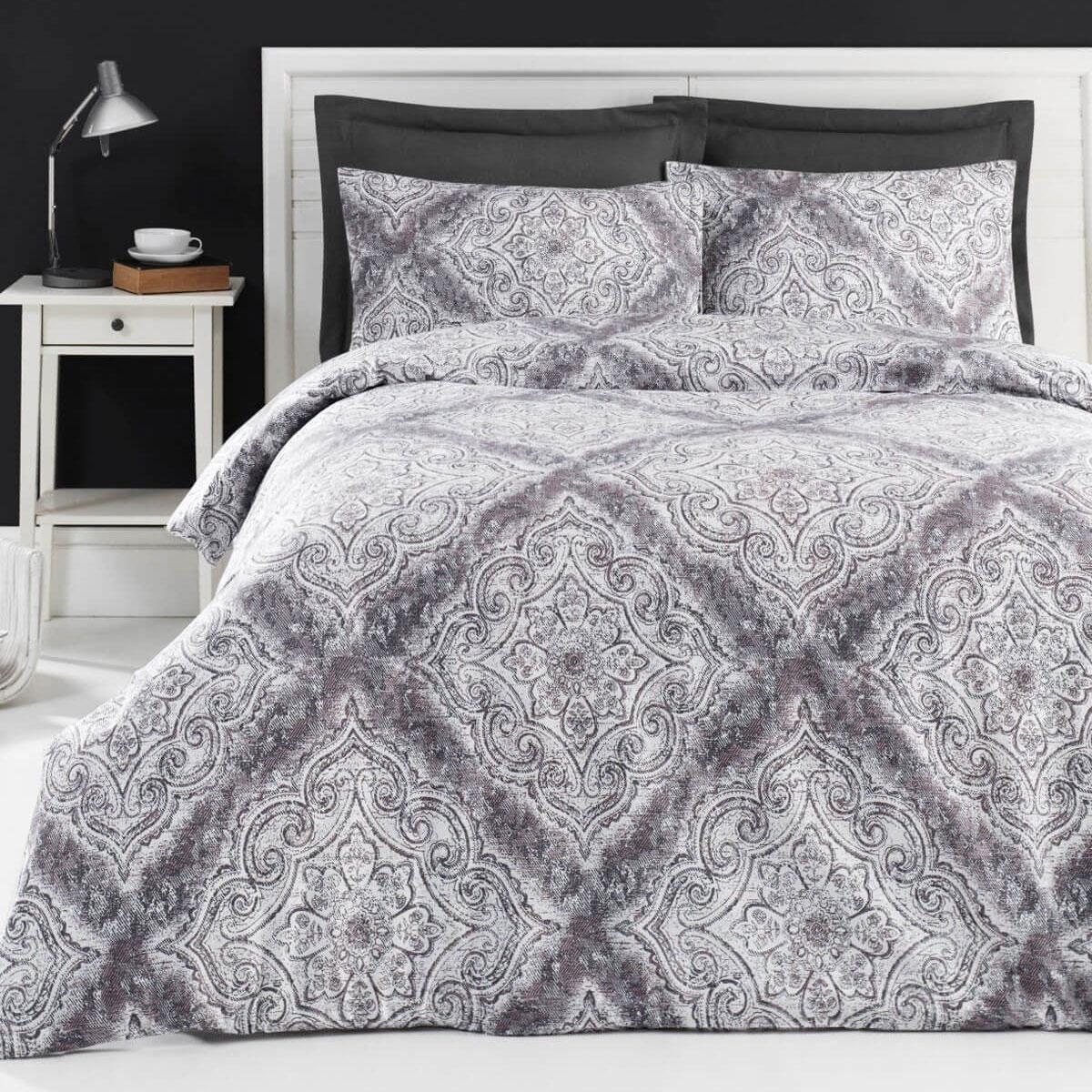 

Комплект пододеяльников из хлопка с резинкой Becca Gris