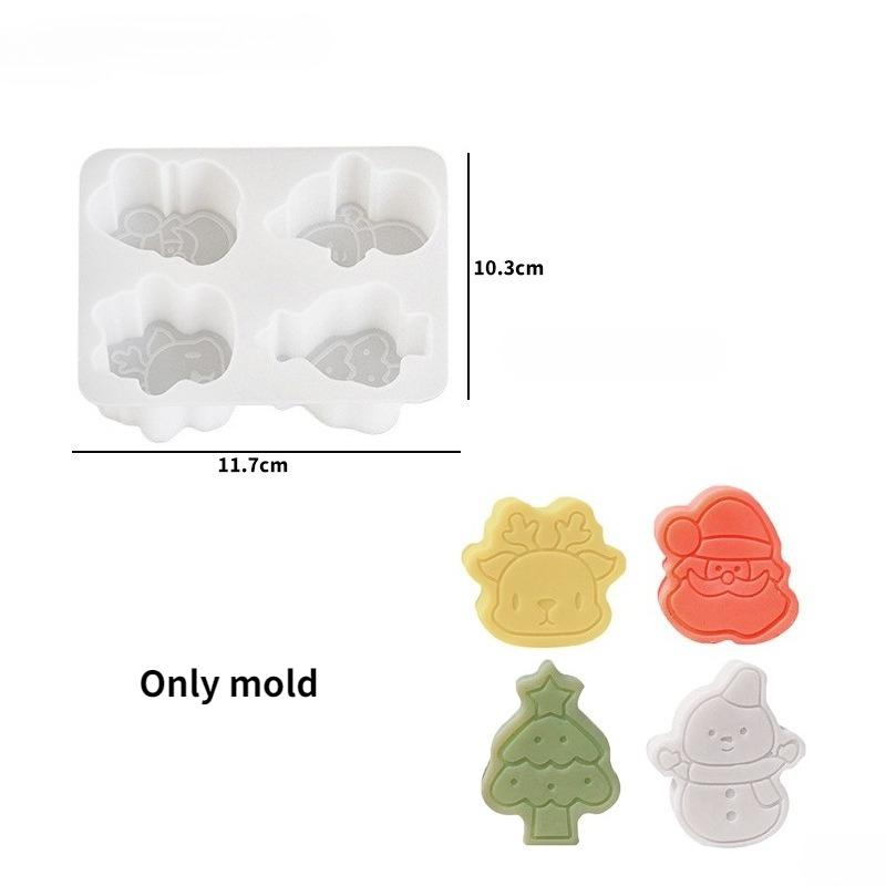 

1 шт. Рождественский пряничный человечек, рождественская елка, силиконовая форма, эпоксидная смола, форма для ароматической свечи в виде Санта-Клауса, изделия ручной работы