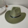 Daily Wear Cowboy Hat Wool-Poly Jazz Cap New Gentleman Hat  Autumn Winter