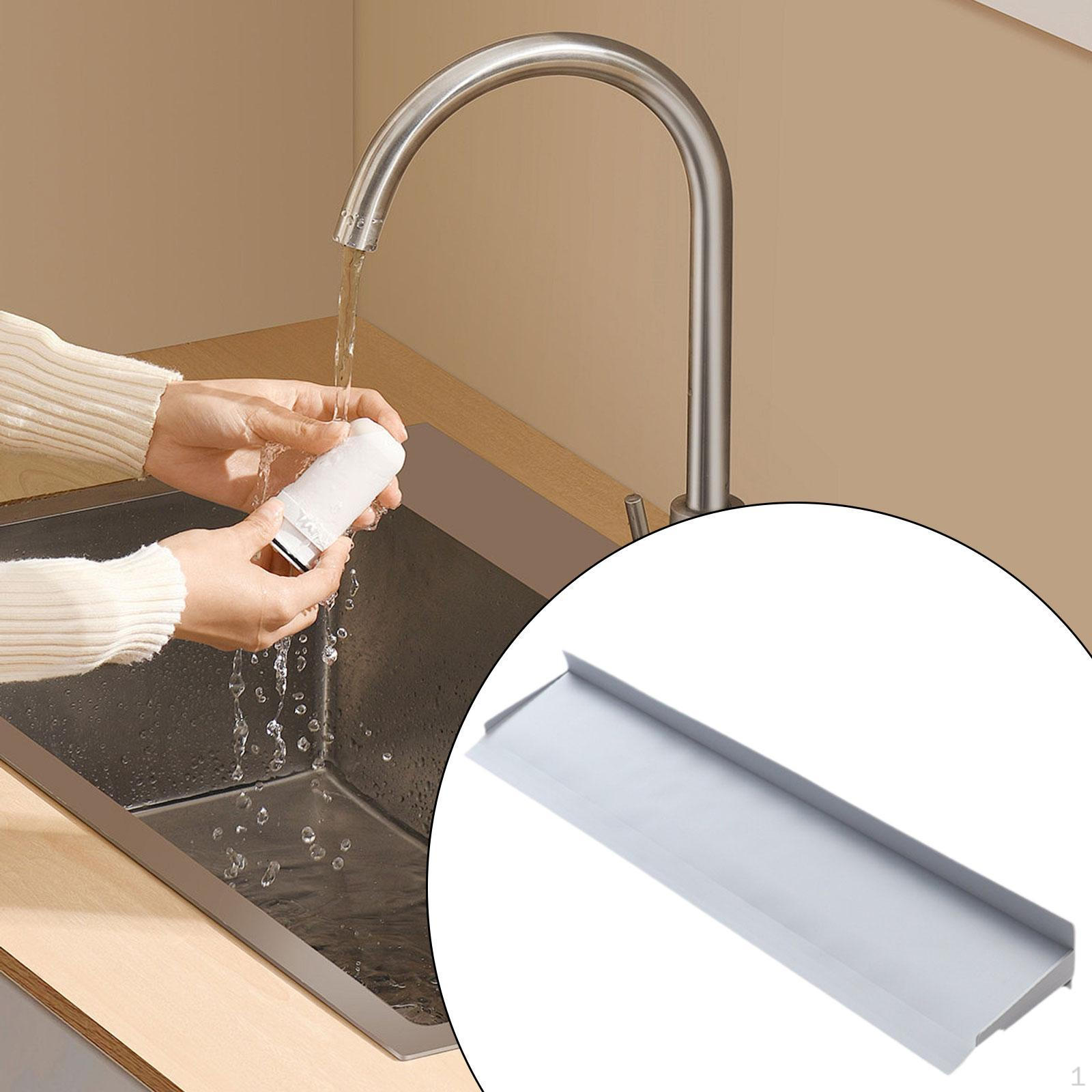 

Kitchen Sink Silicone Water Guard Barrier Accessories Multifunctional Premium Gadgets Blue Gray
